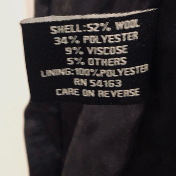 Guess womens medium black single breasted wool blend peacoat - Picture 14 of 16